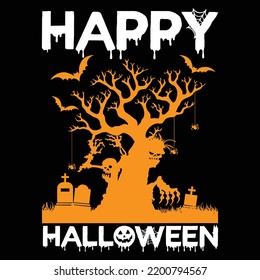 Happy Halloween Shirt Design For Printing, Mug, Template