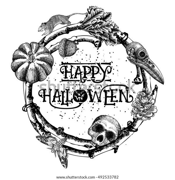 Happy Halloween Sign Poster Halloween Decoration Royalty Free