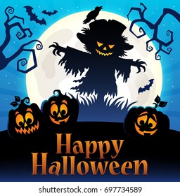 Happy Halloween sign thematic image 4 - eps10 vector illustration.
