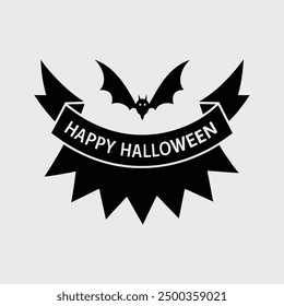 Happy Halloween silhouette Banner vector illustration