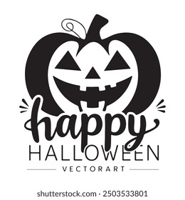 Happy halloween silhouette vector art illustration