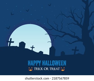 Happy Halloween Simple Flat Background