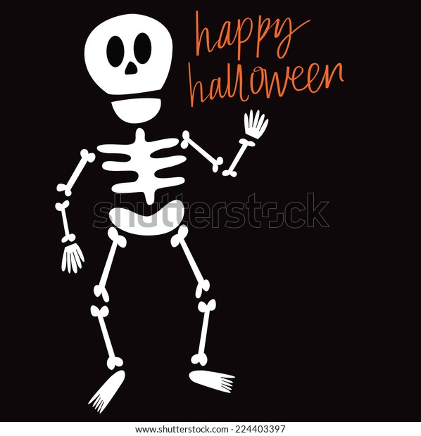 Happy Halloween Skeleton Stock Vector Royalty Free 224403397