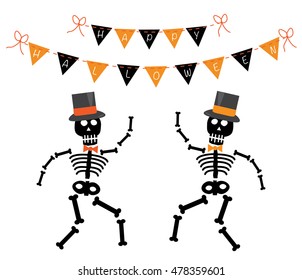 Happy Halloween Skeletons