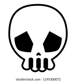 happy halloween skull icon