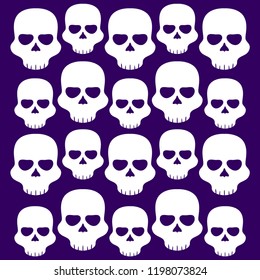 Happy Halloween with a skull. Vector set