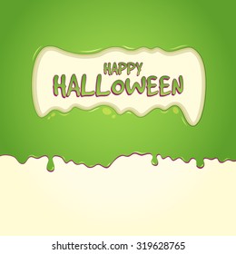 Happy Halloween Slime With Text Inside Slime