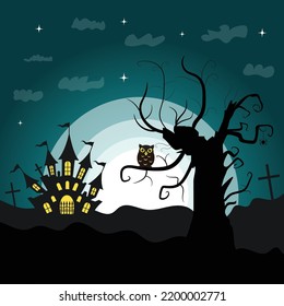 Happy Halloween social media post template design