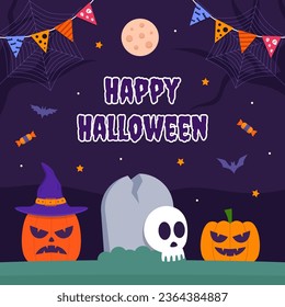 Happy Halloween Social Media Post Celebration