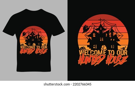 Happy Halloween sort quote t-shirt design template vector