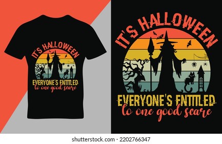 Happy Halloween sort quote t-shirt design template vector