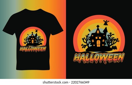 Happy Halloween sort quote t-shirt design template vector