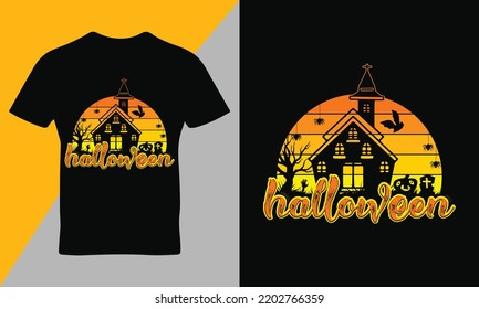 Happy Halloween sort quote t-shirt design template vector