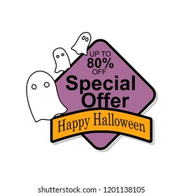 Happy Halloween Special Offer Discount Sale Banner