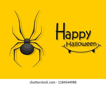 Happy Halloween. Spider cartoon icon. Gift and decorative element on holiday. Vector Illustration.