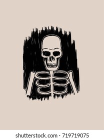 Happy halloween spider hand drawn vector art