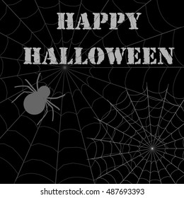 Happy halloween with spider
happy halloween vector graphic illustration of a black background poster web spiders inscription