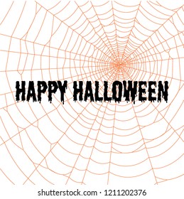 Happy Halloween with Spider web background. vector. 5k