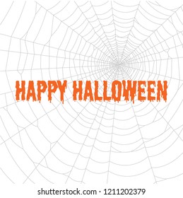 Happy Halloween with Spider web background. vector. 5k