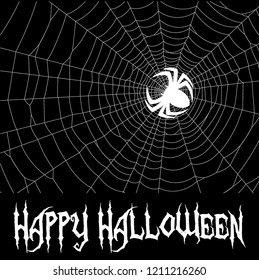 Happy Halloween with Spider web background. vector. 5k