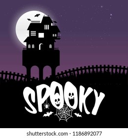 Happy Halloween spookey fun creative design vector 