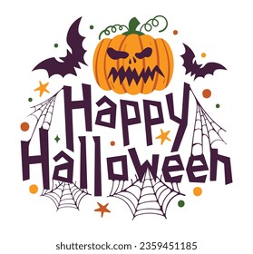 Happy Halloween Spooky Halloween Design and Typography