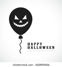 Happy Halloween spooky greeting card design, vector illustration