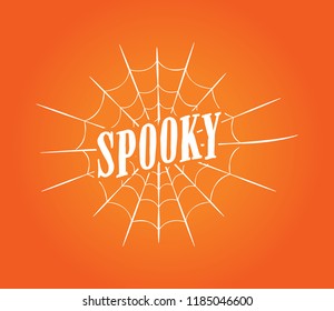 Happy Halloween Spooky Vector Text Typography Background Sign Banner for greetings cards, posters, flyers, party, social media