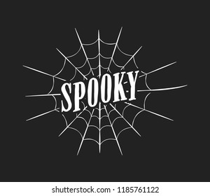 Happy Halloween Spooky Vector Text Typography Background Sign Banner for greetings cards, posters, flyers, party, social media