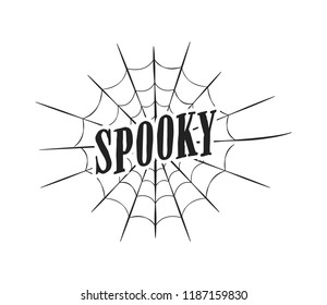 Happy Halloween Spooky Vector Text Typography Background Sign Banner for greetings cards, posters, flyers, party, social media