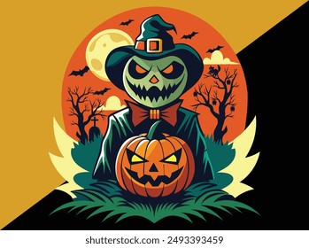 Feliz Halloween Spooky Vibe Vector de diseño de camiseta. Tipografía, Ilustración de diseño de camiseta de Halloween. Diseño de camiseta fantasmagórico, fantasma para el día de Halloween. Diseño de Vector de Halloween.