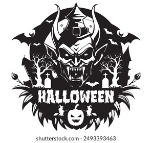 Happy Halloween Spooky Vibe T shirt design vector. Typography, Illustration Halloween t shirt design. Spooky, Ghost t shirt design for Halloween day. Halloween Vector Design.