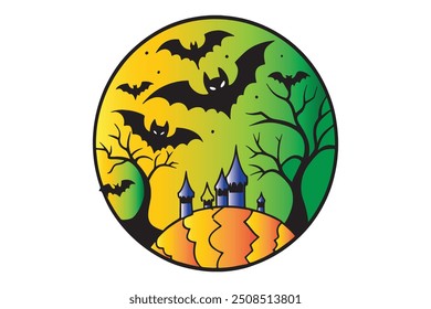 Feliz Halloween Spooky Vibe T vetor de design de camisa.