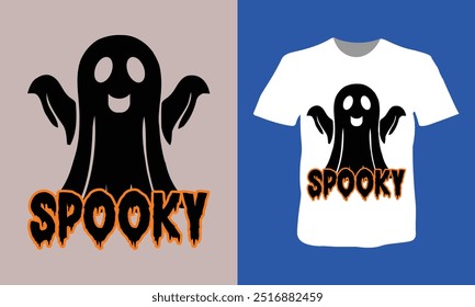 Happy Halloween Spooky Vibe T shirt design vector. Typography, Halloween t shirt design.