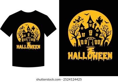 Happy Halloween Spooky Vibe T shirt design vector. Typography, Illustration Halloween t shirt design. Spooky, Ghost t shirt design for Halloween day. Halloween Vector Design.