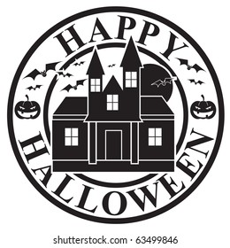 Happy Halloween Stamp Stock Vector (Royalty Free) 63499846 | Shutterstock