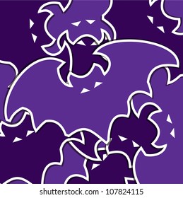 'Happy Halloween' sticker card in vector format.