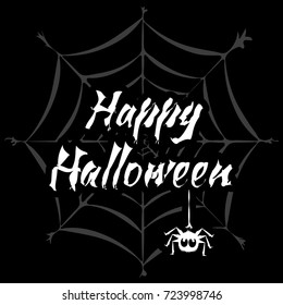 Happy Halloween stylized lettering. vector illustration