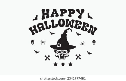 Happy halloween svg, halloween svg design bundle, halloween svg, happy vector, pumpkin, witch, spooky, ghost, funny halloween t-shirt quotes Bundle, Cut File Cricut, Silhouette 