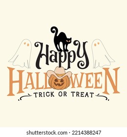 Happy Halloween SVG and PNG Halloween Pumpkin Bats Ghost  Autumn Spooky Vibes Digital Download Cut Files