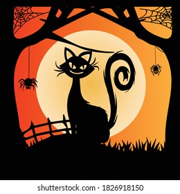Happy Halloween t shirt design for Halloween holiday on October 31, 2020.  Halloween T Shirt illustration. High quality vector t-shirt design. Horns head devil t-shirt design.