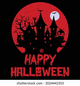 Happy Halloween t shirt design - vector