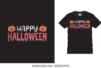 Happy Halloween T shirt Design, apparel, vector illustration, graphic template, print on demand, textile fabrics, retro style, typography, vintage, Halloween Tee