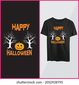 Happy Halloween,  Halloween t shirt design template. Happy Halloween t shirt design template easy to print all-purpose for man, women, and children.
