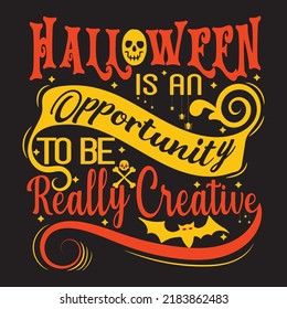 Happy Halloween t shirt design with Halloween elements or Hand drawn Halloween typography design