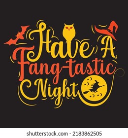 Happy Halloween t shirt design with Halloween elements or Hand drawn Halloween typography design