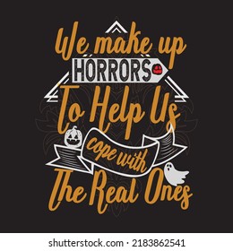 Happy Halloween t shirt design with Halloween elements or Hand drawn Halloween typography design