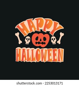 Happy Halloween t shirt design template