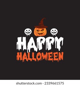 Happy halloween T shirt design graphic