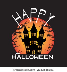 happy halloween t shirt design graphic